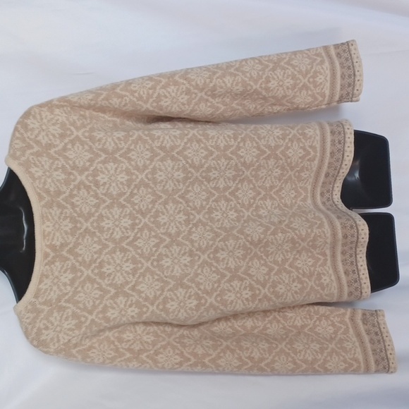 Coldwater Creek Womens Beautiful Snowflake ❄️ Zip Up WOOL Blend Cardigan SZ M - Picture 6 of 9